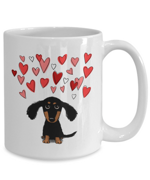 Doxie Love Hearts Doggie Mug