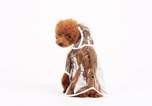 Dog Transparent Raincoat with Hood