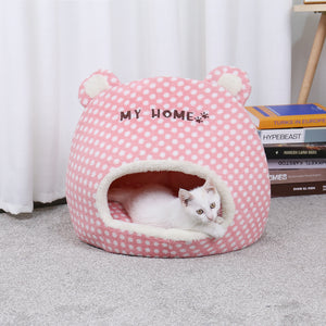 Cat House Cave Beds with Removable Cushion