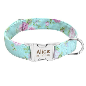 Personalized Nylon Engraved Name ID Collar ( dog collars with name )