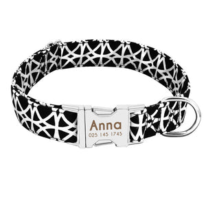 Personalized Nylon Engraved Name ID Collar ( dog collars with name )